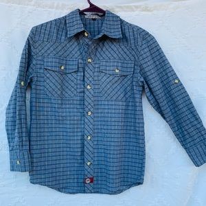Boys SZ 10 blue button down